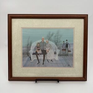 P. Buckley Moss Framed Print The Joy Of Giving 1990‎ RARE 170/800 Signed